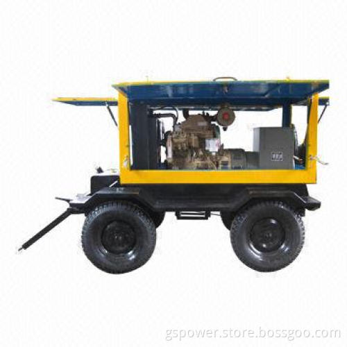 25-625kVA Trailer Power/Diesel Generator Set with Wheels, Cummins Engine/Silent Canopy, Movable